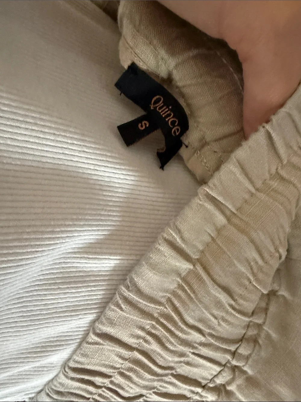 Quince Wide-Leg Drawstring Linen-Blend Pants - Beige
